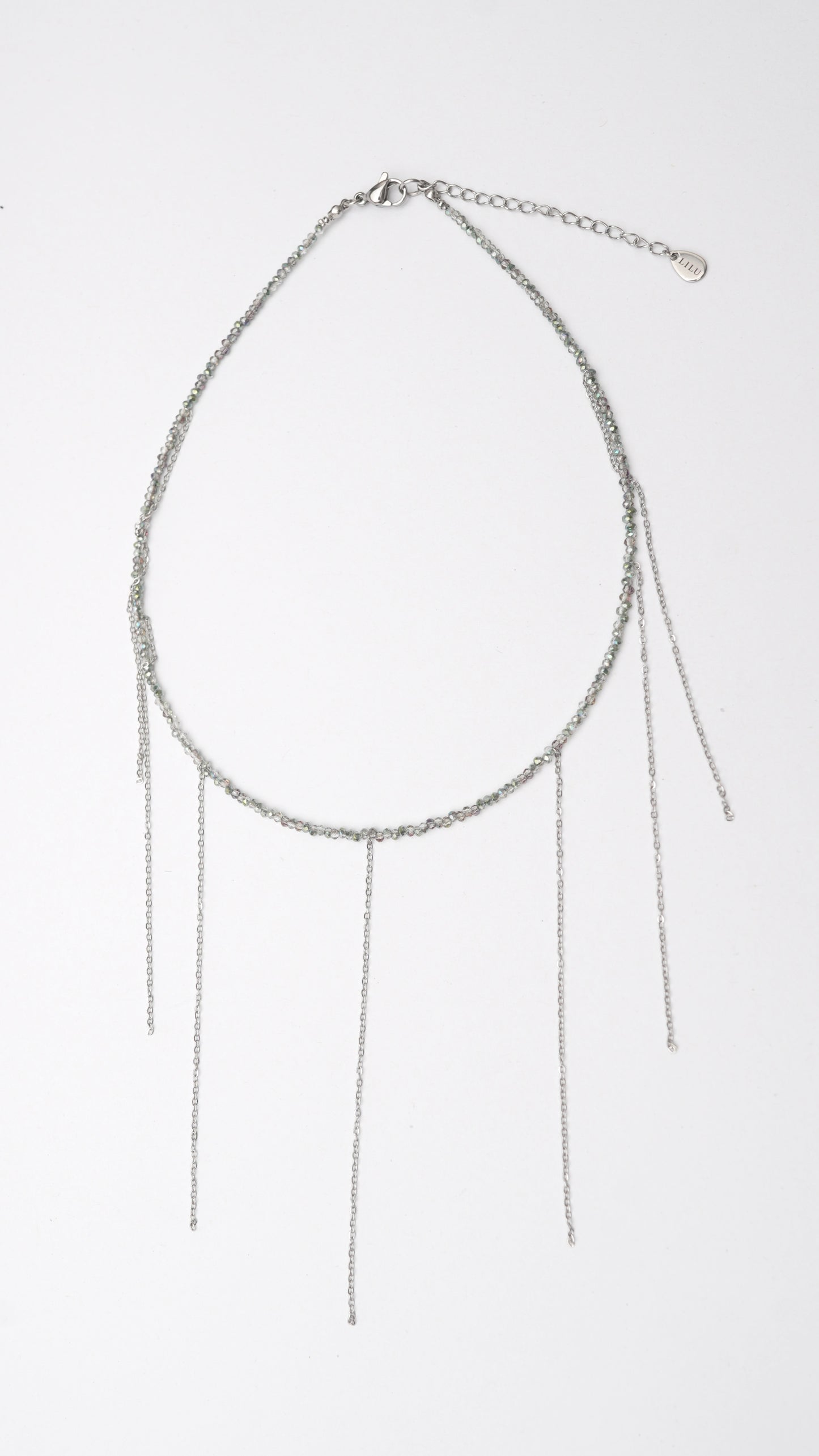 RAIN choker long/grey