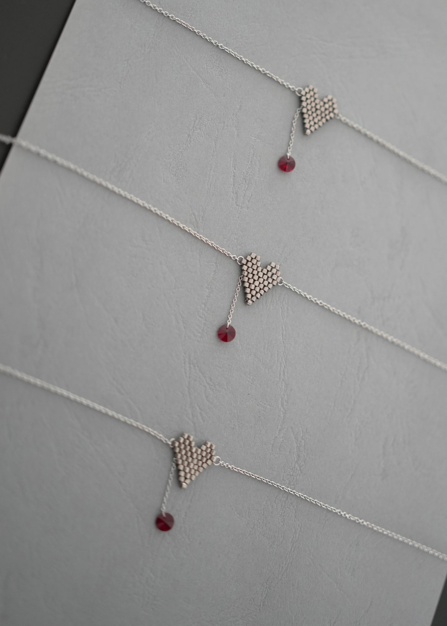 HEART with blood drop necklace