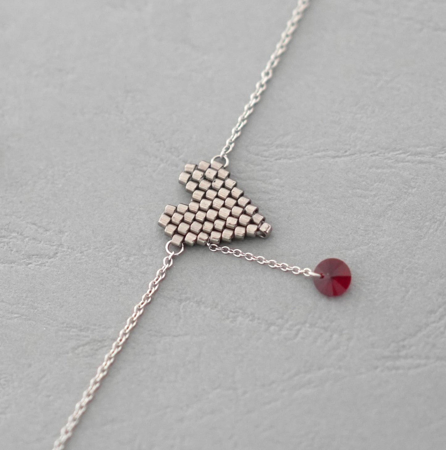 HEART with blood drop necklace