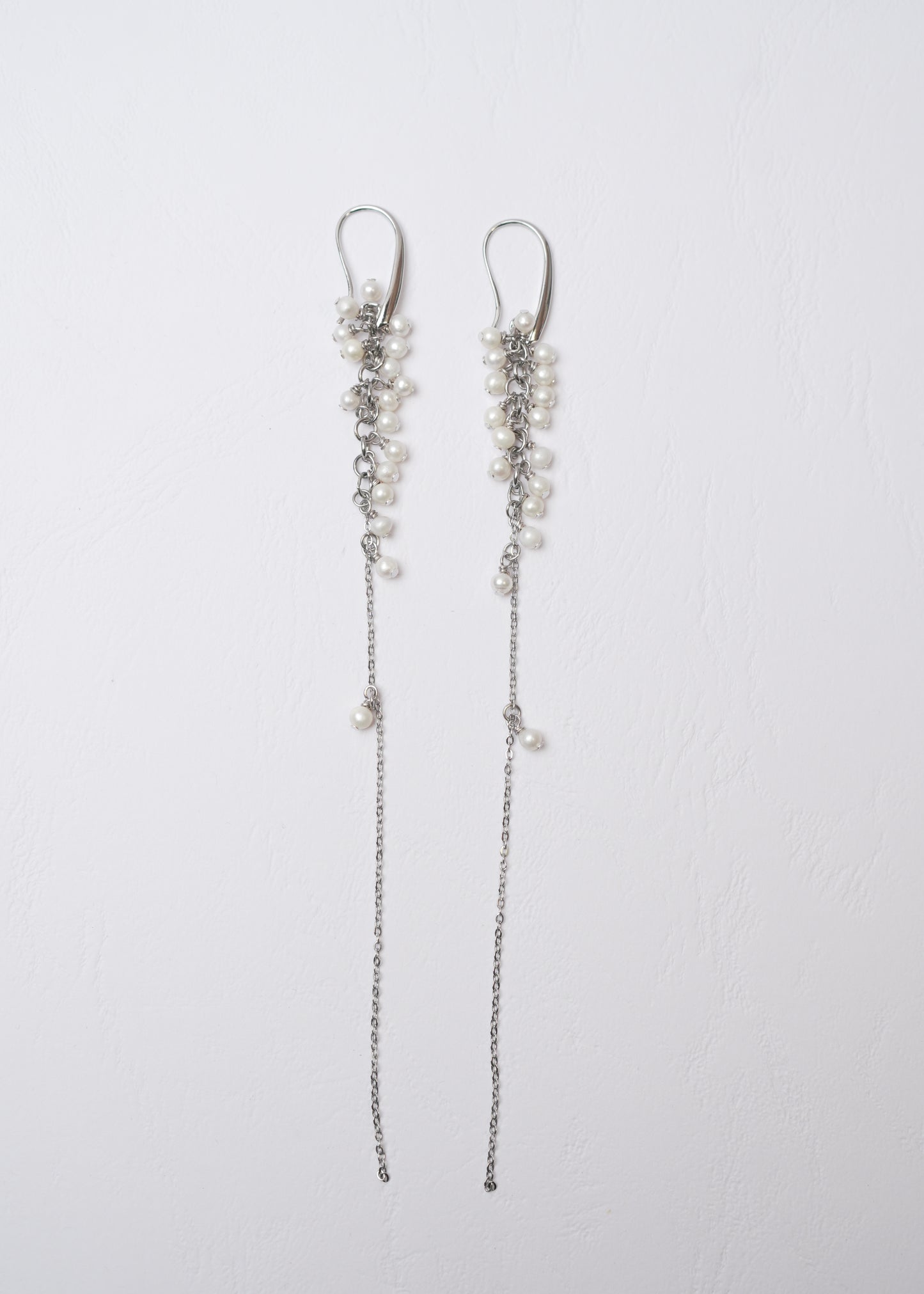 PEARL LILY OF THE VALLEY earrings
