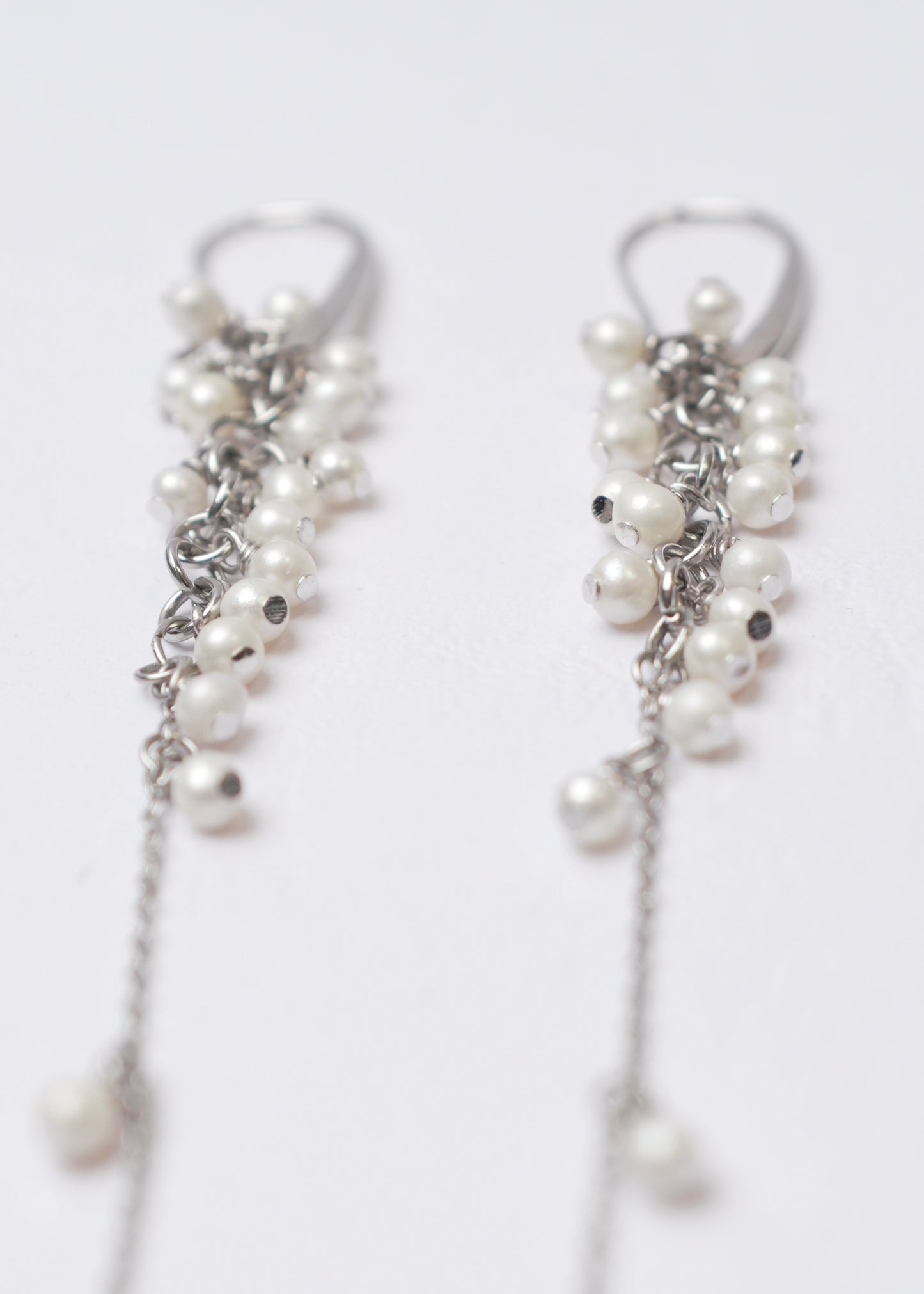 PEARL LILY OF THE VALLEY earrings