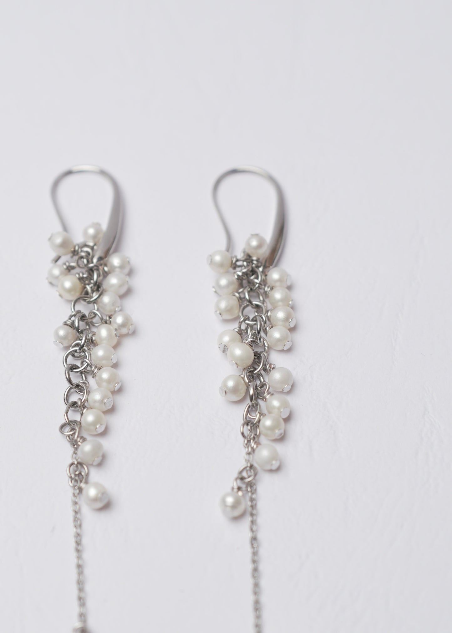 PEARL LILY OF THE VALLEY earrings