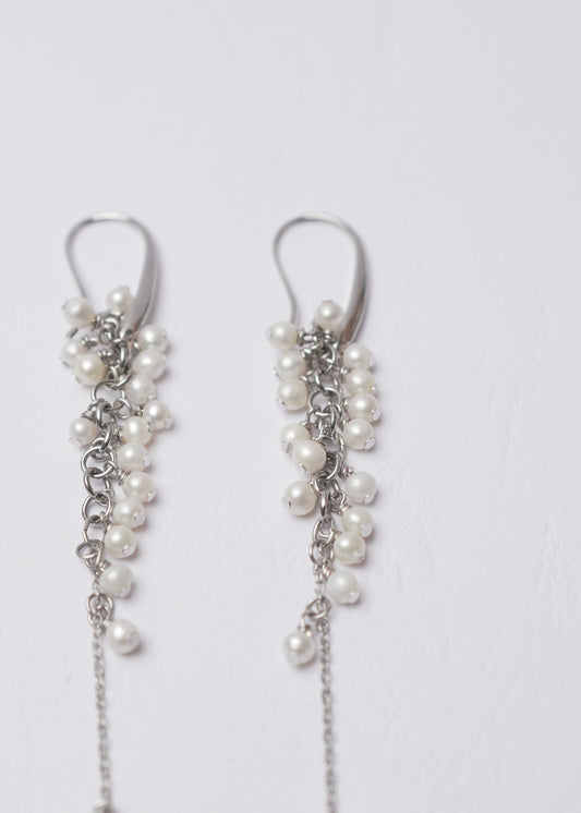 PEARL LILY OF THE VALLEY earrings