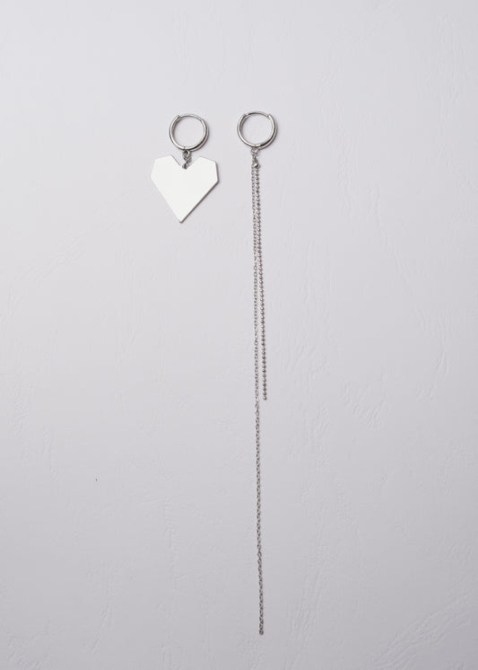 METALLIC HEART earrings