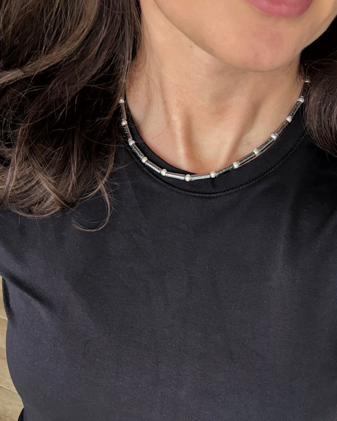 METALLIC HEART necklace