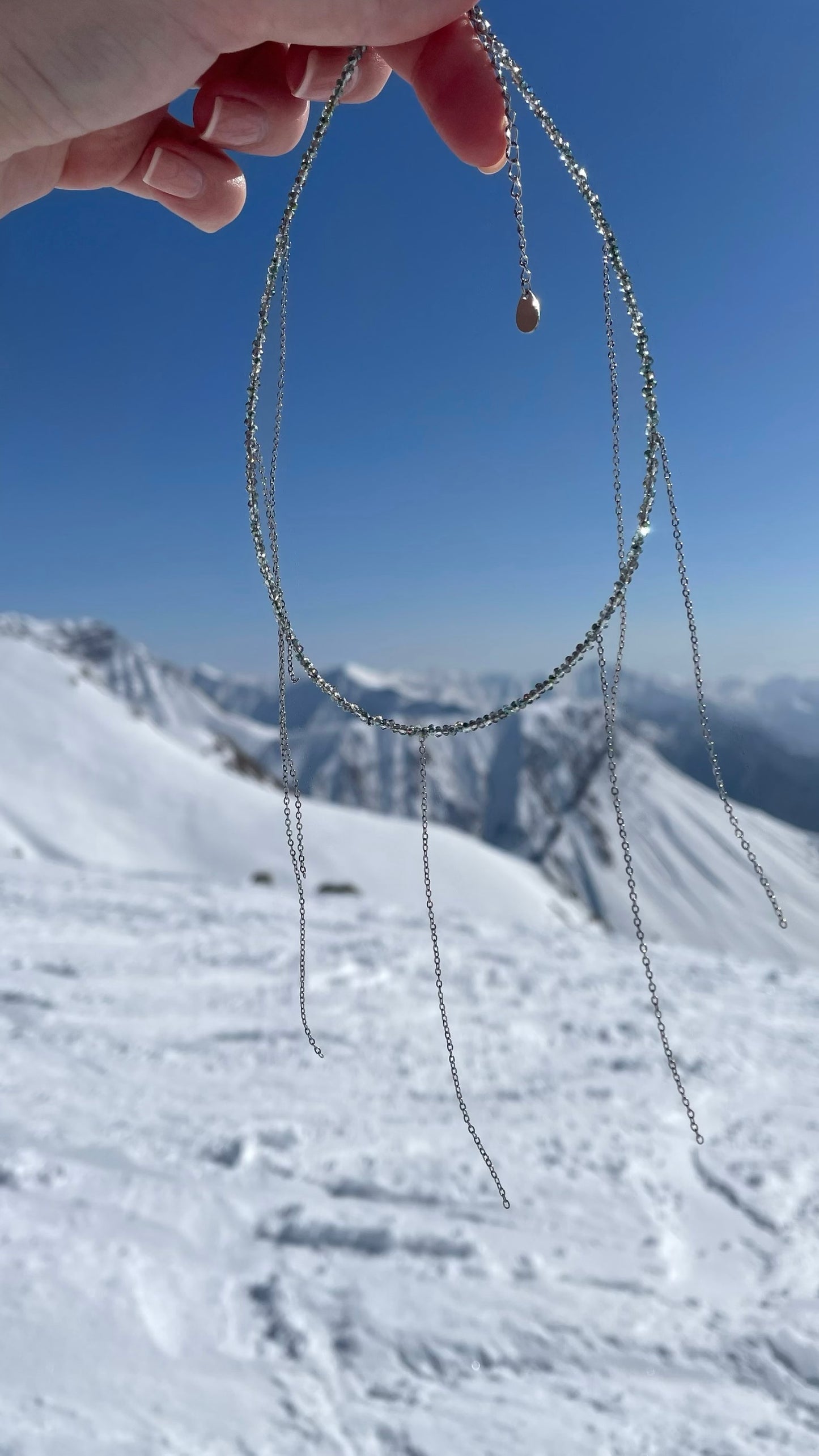 RAIN choker long/grey